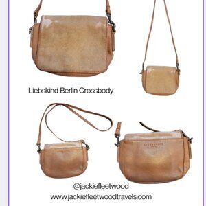 Liebeskind Berlin Crossbody Brown Leather Fur Calf Hair Western Purse